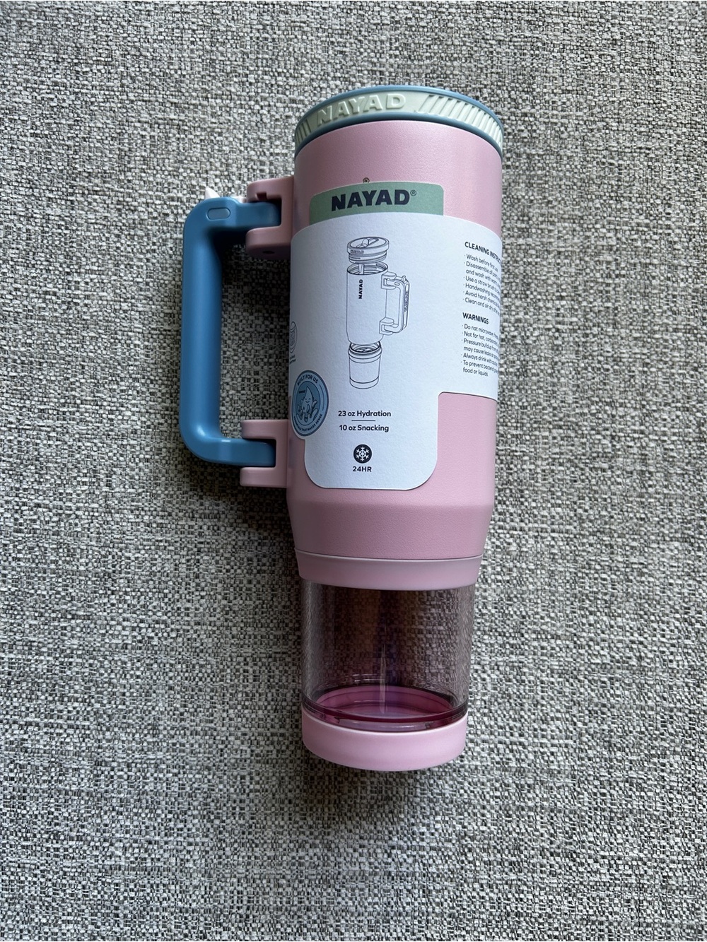Nayad HydroStash 2-in-1 Insulated Tumbler with Snack Compartment